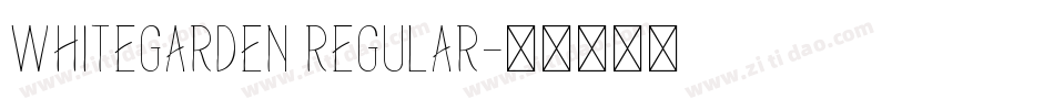WhiteGarden Regular字体转换